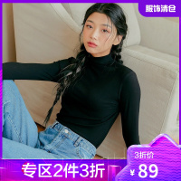 韩都衣舍2021春季新款韩版内搭打底发热外穿针织衫女