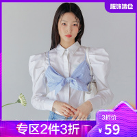 韩都衣舍打底背心女夏可外穿潮2021新款蝴蝶结吊带设计短款上衣女OM82383