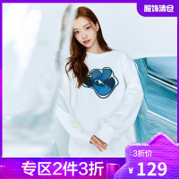 时代少年团韩都衣舍卫衣女2021春季新款韩版宽松圆领上衣UF0045