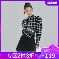 韩都衣舍半身裙女2021夏新款设计感不规则裙子UF0076