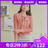 韩都衣舍2021春季新款内搭毛衣可爱气质上衣温柔针织衫女MX10202