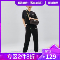 韩都衣舍运动套装女2021夏新款女装洋气抽绳休闲时尚套装TK01158