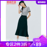 韩都衣舍时尚套装2021韩版女装夏装新款两件套时尚套装IG9383