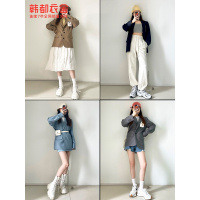 韩都衣舍西装外套女春秋2021新款小个子炸街设计感小众职业装西服