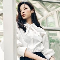 韩都衣舍可拆卸系带白衬衫女2021秋季新款袖克夫法式小众别致上衣