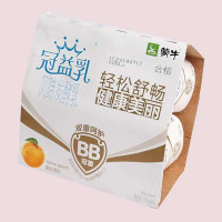 蒙牛冠益乳轻衡风味发酵乳黄桃圆周杯 90g×8