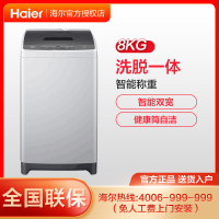 海尔(Haier)全自动波轮洗衣机8公斤出租房宿舍四重净洗洗脱一体家用量衣进水筒自洁漂甩二合一大神童XQB80-M208