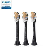 飞利浦(Philips)电动牙刷头 3支装尊享多效合一 适配HX9996/HX9924等 黑色HX9093/96