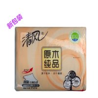 清风原木纯品BF2C 350张单包平板卫生纸