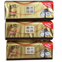 清风原木金装三层150抽软抽*3