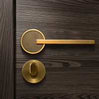 锁室内卧室通用型北欧房间木锁家用磁吸分体静音把锁具