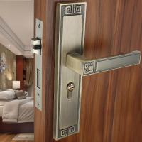 新中式锁卧室房锁具家用房间室内木把手通用型静音