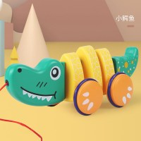 儿童拖拉小恐龙学步车宝宝1-3岁手拉绳拉线早教玩具智力抖音网红同款