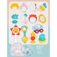 婴儿玩具0-1岁早教6个月2宝宝抓握3手摇铃有声会动8可咬5抖音网红同款
