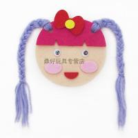 幼儿园儿童穿绳不织布编辫子DIY玩教具区域区角活动材料早教教具