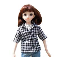 60厘米娃娃假发三分娃长卷发BJD洋娃娃仙子发套换装头发女孩玩具