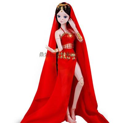 60厘米巴比娃娃古风汉服夜萝莉仙子冰灵公主古装换装服饰
