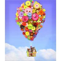 儿童彩色纽扣粘贴创意diy手工制作材料包幼儿园小学生扣子画