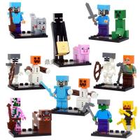 兼容乐高我的世界拼装玩具积木人仔小人偶人物大全钻石史蒂夫恶魂