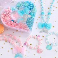 串珠儿童玩具女孩diy手工制作材料包女童穿珠子项链手链饰品