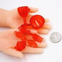 儿童塑料亚克力水晶透明迷你小汤勺叉子碗酒杯茶壶过家家餐具玩具