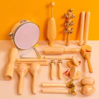 儿童宝宝早教木制沙锤沙蛋奥尔夫打击乐器木质响板1到3岁玩具