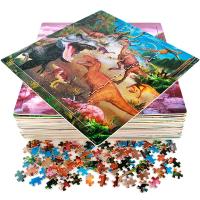300片-500片木质拼图拼板 成人儿童卡通动漫积木木制玩具1000