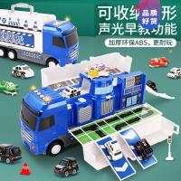 儿童多功能工程男孩玩具3小警汽车模型4消防合金套装5岁6收纳生日抖音网红同款