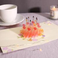 生日贺卡立体定制代手写字3d韩国创意diy手工高档祝福小卡片