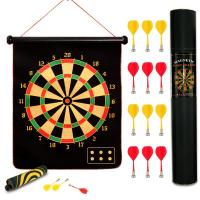磁力飞镖飞镖盘套装磁性大号家用安全吸铁石靶强磁力布软镖两面飞标