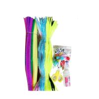 彩色扭扭棒毛毛条毛根条幼儿园儿童手工制作装饰材料玩具