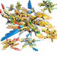 幻影忍者兼容乐高积木金三头神龙人仔拼装6力7男孩子玩具9