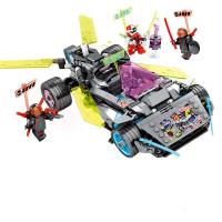 幻影忍者改装赛车战车拼插力兼容乐高积木儿童玩具71710街机人仔