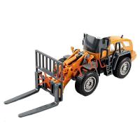 德立信工程车挖机吊机推土机铲车搅拌机运输车玩具真套装模型