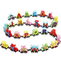 儿童早教男女孩1-3-6周岁积木质玩具趣味拼装拖拉数字小火车