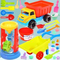 儿童沙滩玩具车桶套装铲子大号玩沙工具宝宝戏水挖决明子沙漏组合