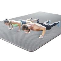 [品质保证]瑜伽垫男 2米 双人瑜伽垫加厚加宽加长2米男士健身垫子防滑训练地垫家用 灰色[长2米*宽90厘米]有:背包