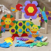 七巧板智力拼图 儿童3-6岁宝宝开发力玩具套装4-7周岁男女孩8 百变积木