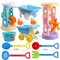 沙滩玩具 大号 滩玩具大号沙漏车套装桶铲子工具男女孩玩沙决明子戏水玩具