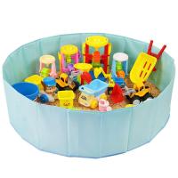 儿童决明子玩具沙池套装宝宝玩沙子彩石沙漏铲桶工具小孩室内围栏
