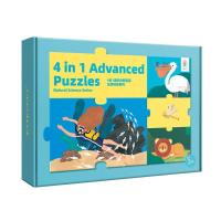 Batbunny蝙蝠兔四合一进阶拼图套装儿童早教小孩宝宝玩具 四合一进阶拼图(一盒四套 四个主题)