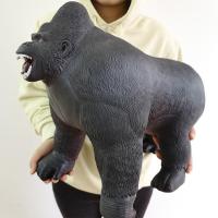 黑猩猩玩具儿童可坐大猩猩软胶动物模型猛犸象北极熊玩具仿真大号银背金刚