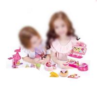 迪士尼女孩橡皮泥模具工具套装3d儿童彩泥雪糕机玩具小麦泥 公主款蛋糕甜品套装