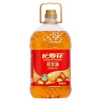 长寿花 物理压榨一级花生油5L 充氮保鲜 食用油