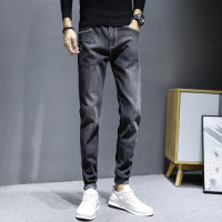 晗亦然2021春季新款男士牛仔裤时尚潮牌休闲弹力小直筒修身潮流百搭男装3182