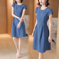 晗亦然夏季连衣裙女2021新款流行女装中长款小个子气质夏装533