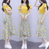 晗亦然夏装时尚裙子女2021新款减龄显瘦洋气裙套装连衣裙两件套夏198