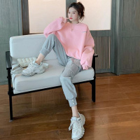 晗亦然套装薄款2021春季新款女韩版宽松休闲裤洋气减龄两件套512