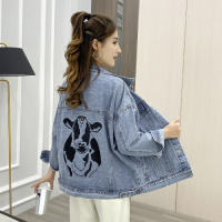 晗亦然网红牛仔外套女2021春季新款牛仔外套上衣休闲显瘦炸街夹克6201