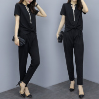 晗亦然大码女装 胖mm加肥加大时尚流苏宽松遮肉套装561